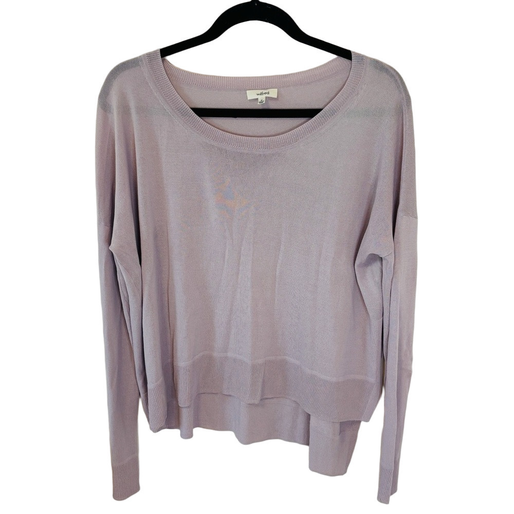 Aritzia Wilfred Merino Wool Sweater Purple Lilac Medium - Picture 2 of 9